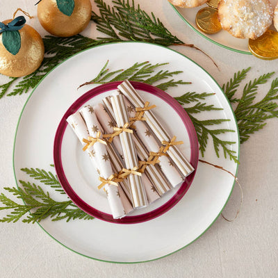 Gold Christmas Saucer Crackers