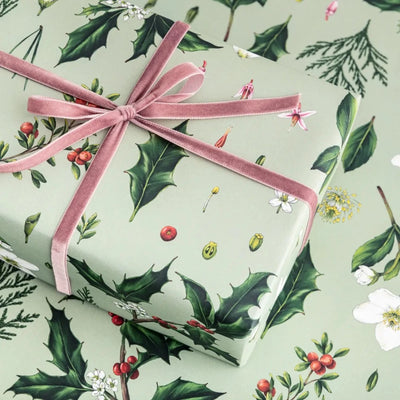 "Green Berry Mix" Christmas Gift Wrap Sheet | Putti Christmas Gift Wrapping