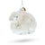 White Sparkling Bunny Glass Christmas Ornament | Putti Christmas Decorations 