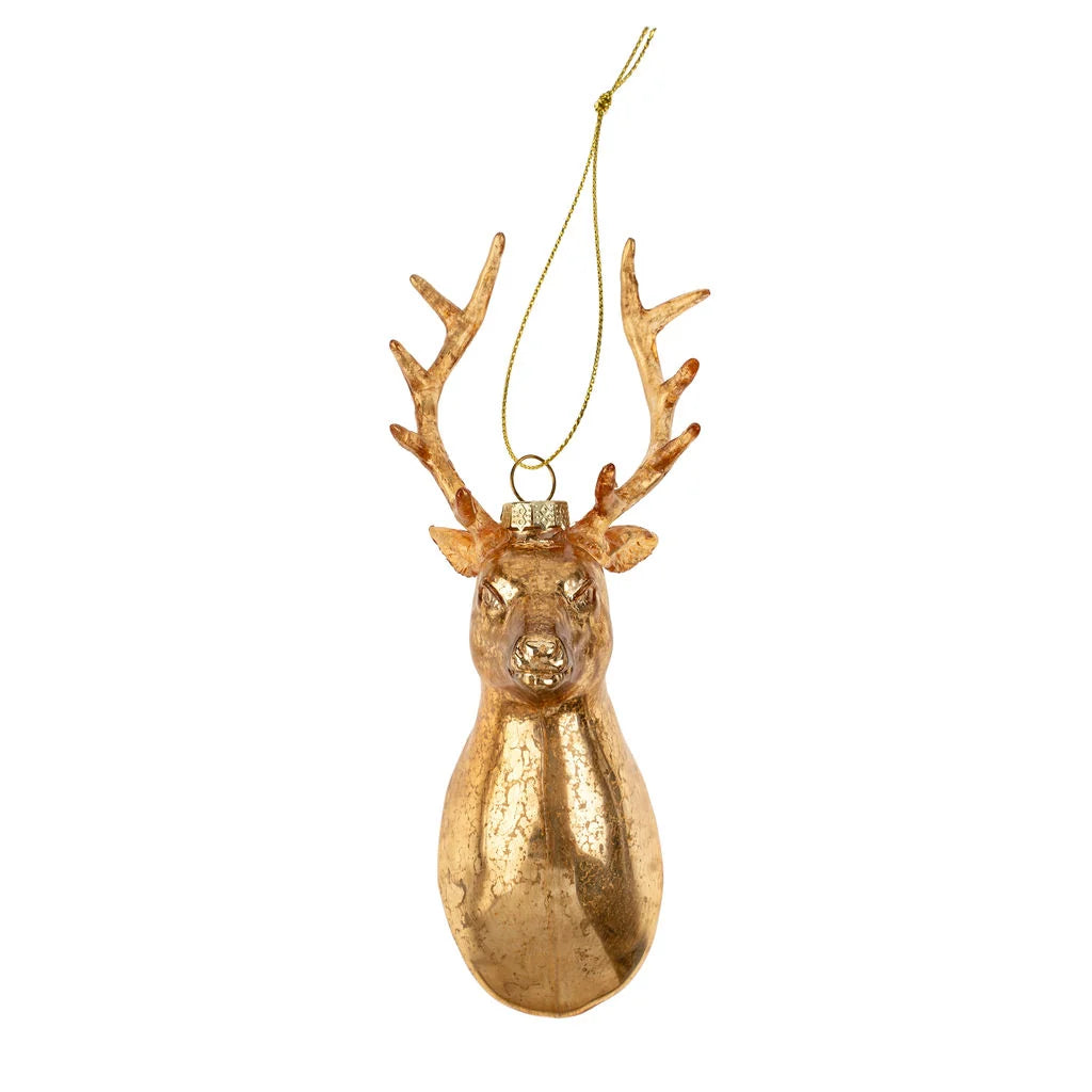 Golden Stag Ornament | Putti Christmas Decorations