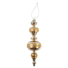 Spindle Glass Ornament - Gold