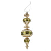 Spindle Glass Ornament - Green