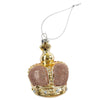 Pink & Gold Crown Glass Ornament