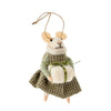 "Wintergreen Willa" Felted Mouse Ornament