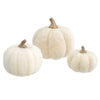 White Felt Pumpkin - Large