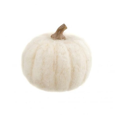 White Felt Pumpkin - Medium | Putti Fine Furnishings