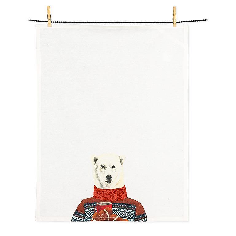 Dressed Polar Bear Kitchen Towel
