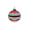 Red and Clear Glass Ball Ornament