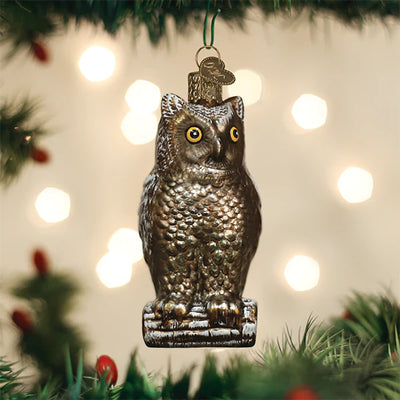 Old World Christmas Vintage Wise Owl Ornament  | Putti Christmas Decorations