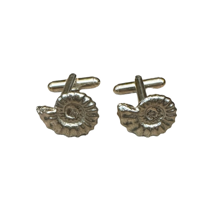 William Sturt Fine Pewter Cufflinks - Ammonite