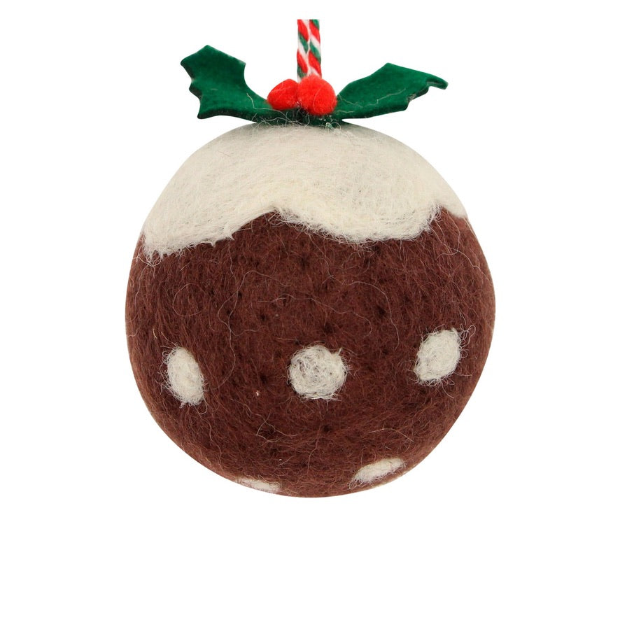 Christmas Pudding Felt Ornament