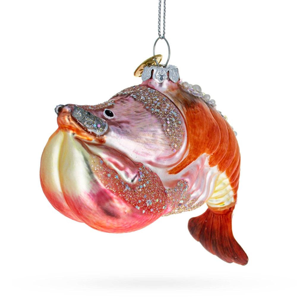 Red Lobster Glass Christmas Ornament | Putti Christmas Decorations 