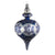 Blue and White Snowflake Finial Ornament