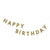 Gold Glitter Happy Birthday Banner