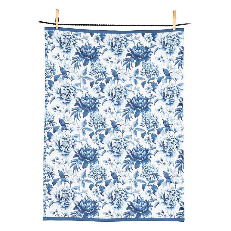 Blue Chintz Print Kitchen Towel | Putti Fine Furnishings 