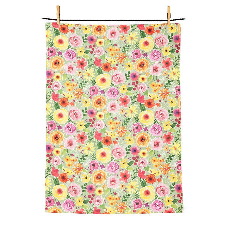 Bright Floral Kitchen Towel | Putti Fine Furnishings 