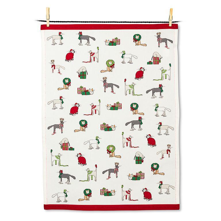 Holliday Cats Tea Towel