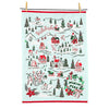 North Pole Map Tea Towel | Putti Christmas Decor Canada