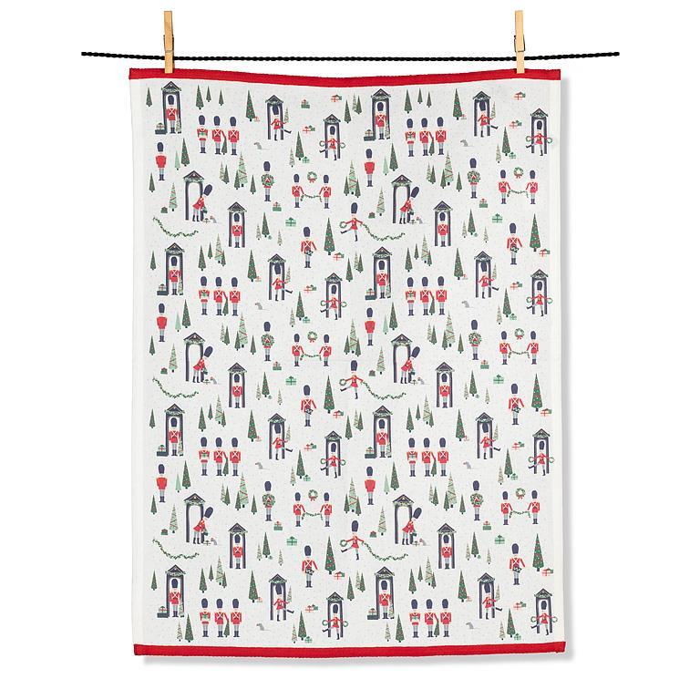 Holiday Toy Soldiers Christmas Tea Towel  | Putti Christmas Celebrations 