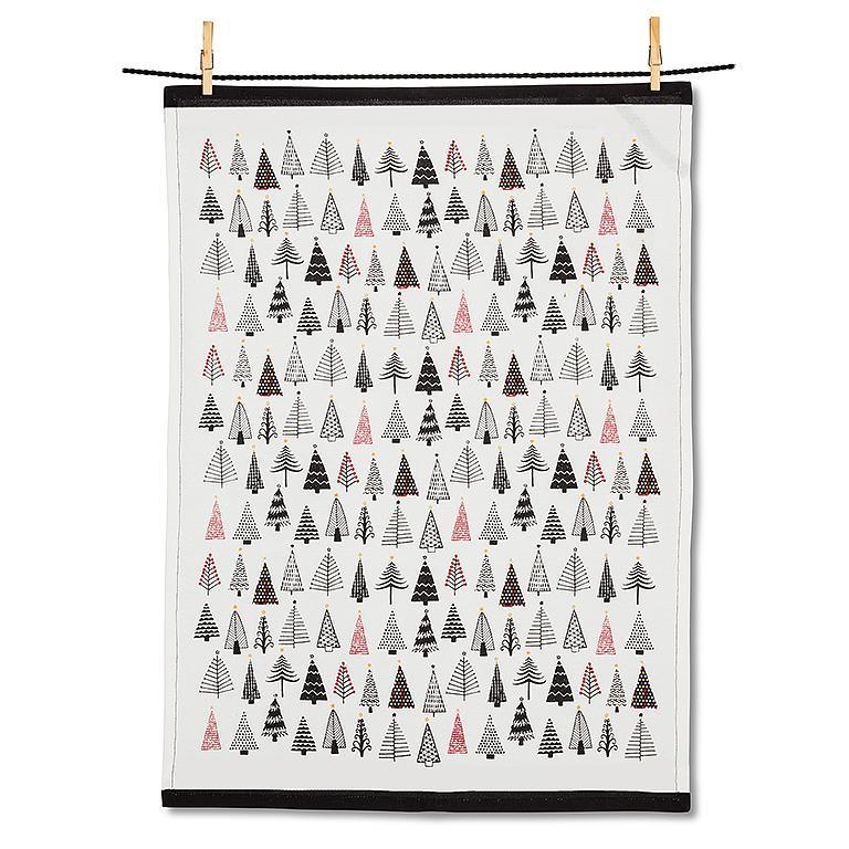 Modern Trees Tea Towel  | Putti Christmas Decor Canada 