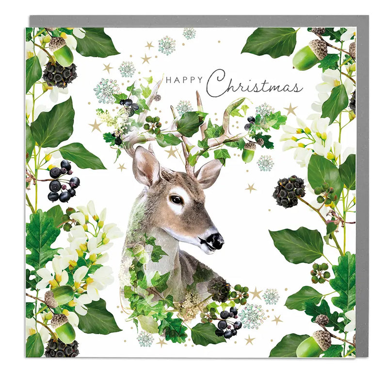 Stag "Happy Christmas" Boxed Christmas Cards