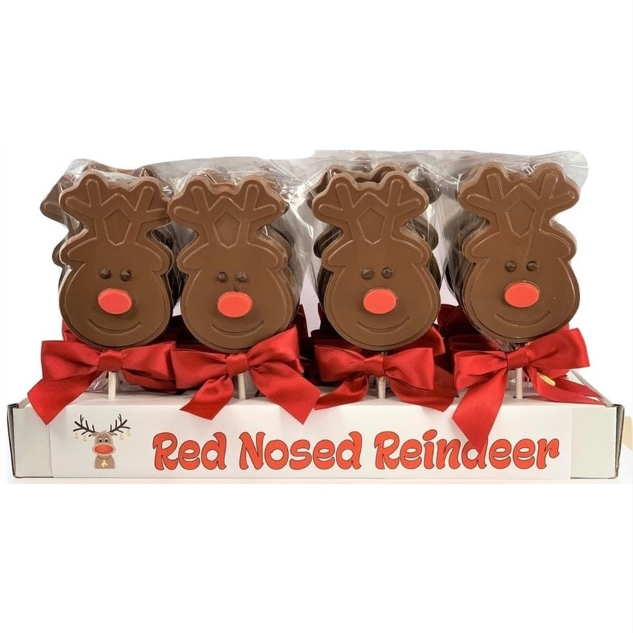 Red Nosed Reindeer Milk Chocolate Pop