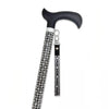 Jacqueline Kent "Sugar Cane" Hematite Cross Adjustable Medical Cane | Putti