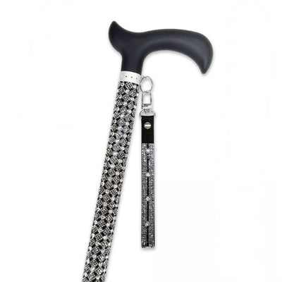 Jacqueline Kent "Sugar Cane" Hematite Cross Adjustable Medical Cane | Putti