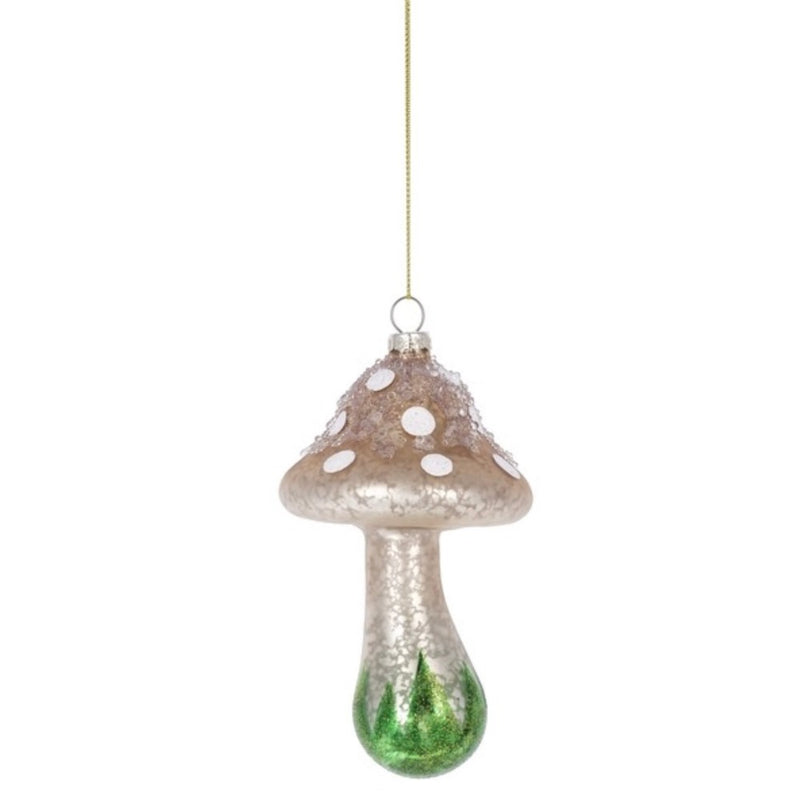 Spotted Toadstool Glass Ornament | Putti Christmas Decorations 