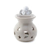 Moon and Stars Cherub Ceramic Oil and Wax Burner - Beige