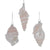 Iridescent Ivory Spiral Shell Glass Ornament