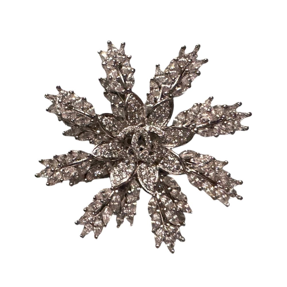 CC Diamante Snowflake Christmas Brooch | Putti Fine Fashions 