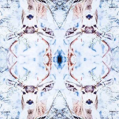 Stag in Snow Ppaer Lunch Napkins