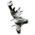 Silver Stag Head Pillar Candle Decoration  | Putti Christmas Decorations 