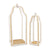 Gold Beaded Wood Lantern  | Putti Fine Furnishings Canada 