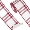 Red and White Plaid Wired Ribbon  | Putti Christmas Canada