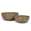 Seagrass Deep Bowls with Black Weave - set of 2