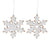 Gingerbread Snowflake Clay Dough Ornament | Putti Christmas Decorations 