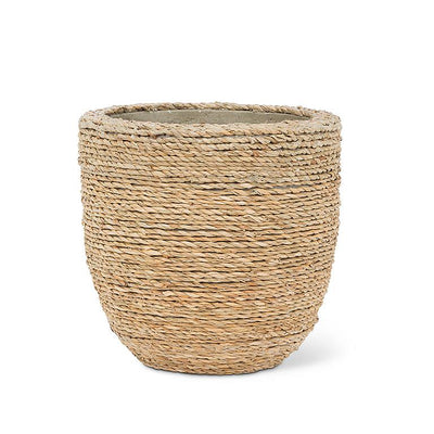 Medium Seagrass Covered Planter