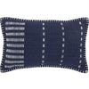 Navy Stitches Rectangular Indoor/Outdoor Pillow | Putti Fine Furnishings