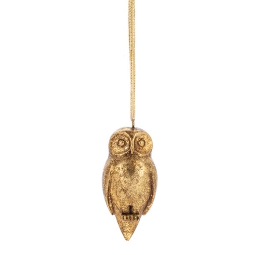 Gilded Animal Ornament - Owl