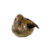 Velvet Feather Sitting Bird with Fur Nest