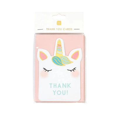 Talking Tables - Unicorn Thank You Cards - 8 Pack | Putti Party Supplies