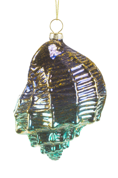 Blue Conch Shell Ornament