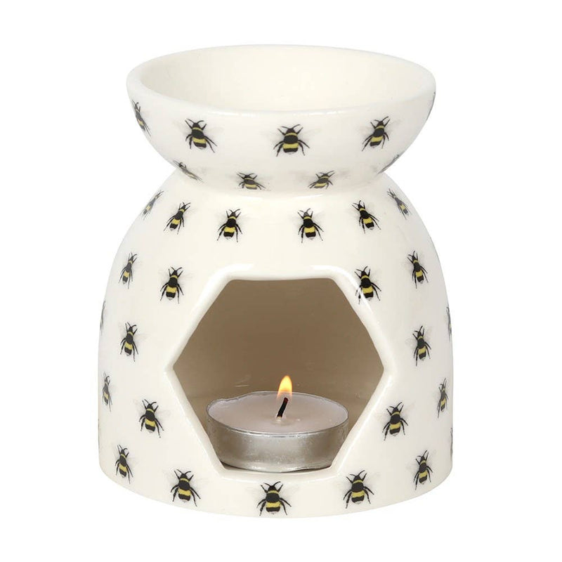 All Over Bee Print Oil Burner and Wax Warmer