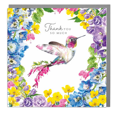 Botanical Hummingbird Thank You Boxed Note Cards | Putti Fine Furnishings