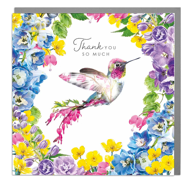 Botanical Hummingbird Thank You Boxed Note Cards