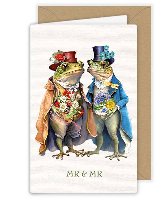 Mr & Mr  Wedding Greeting Card - Putti Fine Furnishings