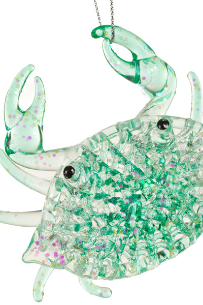 Teal Crab Ornament