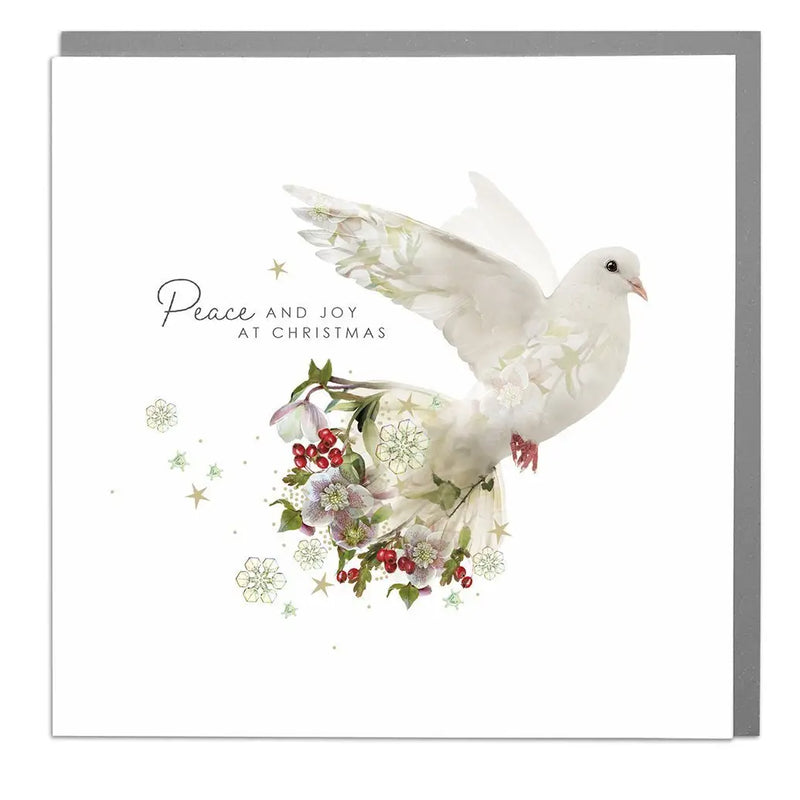 "Peace and Joy at Christmas" Dove Christmas Card | Putti 